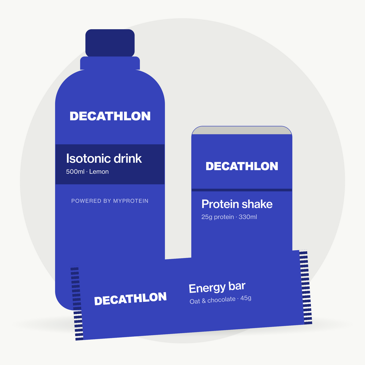 Decathlon own-brand vending bundle mock-up