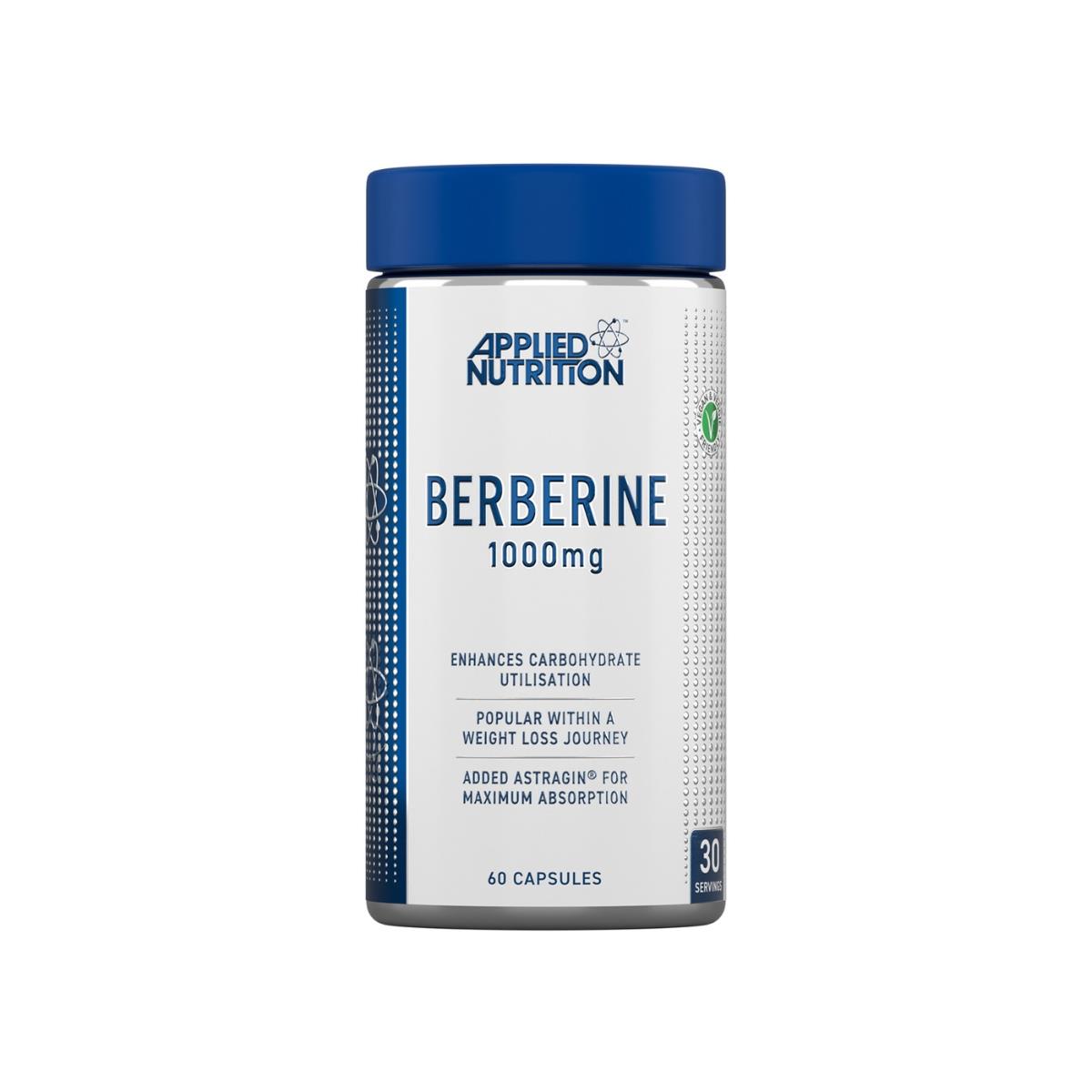Applied Nutrition Berberine 1000 mg – 60 Veggie Capsules (30 Servings)