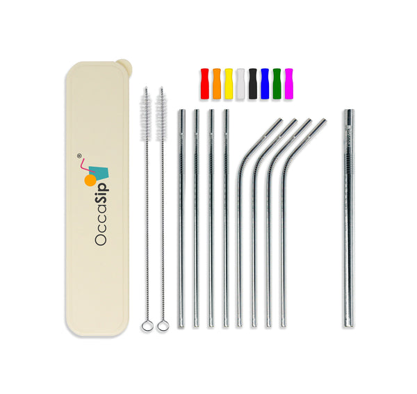 OccaSip® Stainless Steel Reusable Metal Straw